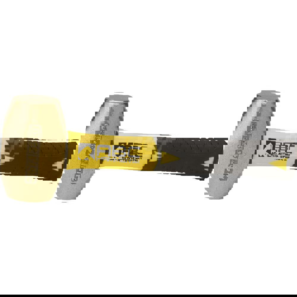 3 lb Brass Drilling Hammer, Non-Sparking, Non-Marring 1-5/8 Face Diam, 3-1/2 Head Length, 10 OAL, 8 Fiberglass Handle, Double Faced